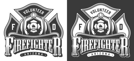 Wall Mural - vintage firefighter logos