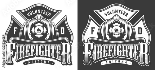 Fotografía Vintage firefighter logos