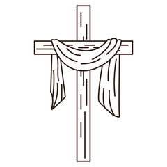 Sticker - Christian cross symbol