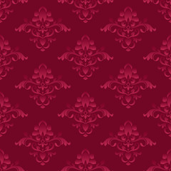 Seamless dark purple vintage wallpaper pattern