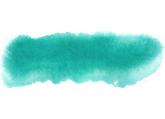 green abstract watercolor background. hand painted illustration.