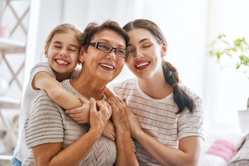 Poster - girl, her mother and grandmother