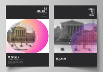 Wall Mural - the vector layout of a4 format modern cover mockups design templates for brochure, magazine, flyer, 