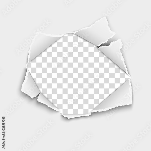 Download Ripped Hole In White Paper With Torn Edges Soft Shadow And Transparent Background Damaged Sheet Vector Paper Mockup Buy This Stock Vector And Explore Similar Vectors At Adobe Stock Adobe Stock PSD Mockup Templates