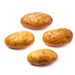 Wall Mural - Fresh potatoes isolated on a white background