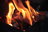 Fototapeta Miasto - fire in the fireplace