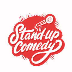 Wall Mural - Stand up comedy. Vector lettering.