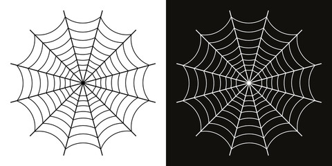 halloween spider web icon, vector