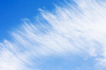 White fluffy clouds in the blue sky