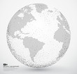 Abstract dotted globe earth