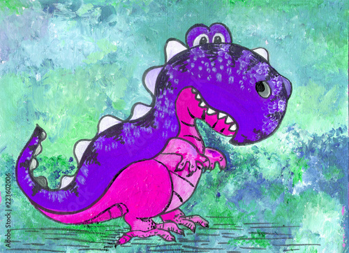 A Dinosaur A Cartoon Character Figure With Acrylic Paints Illustration For Children Handmade Use Printed Materials Signs Objects Websites Maps Posters Postcards Buy This Stock Illustration And Explore Similar Illustrations At,Draw Line On Golf Ball
