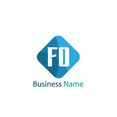 Initial Letter FO Logo Template Design