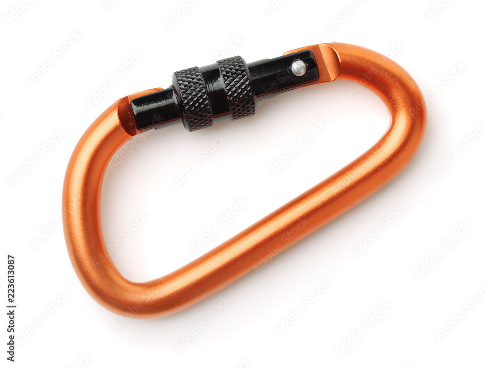 Top view of heavy duty carbine hook Stock Photo | Adobe Stock