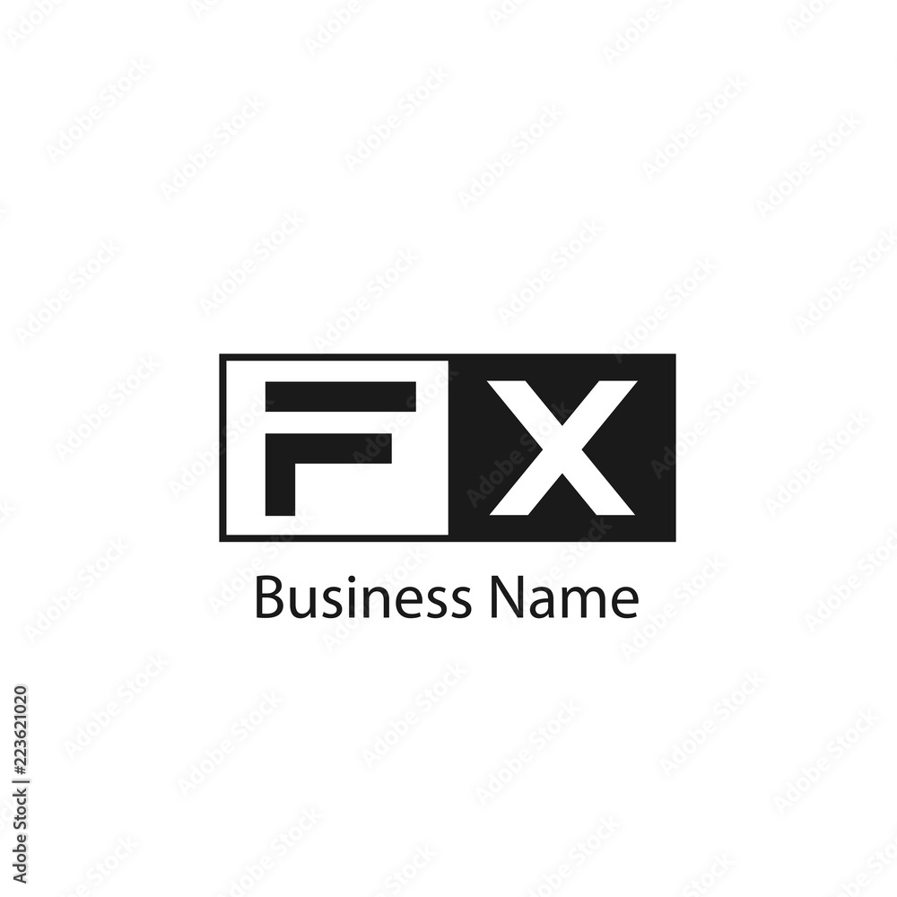 Initial Letter FX Logo Template Design Stock Vector | Adobe Stock