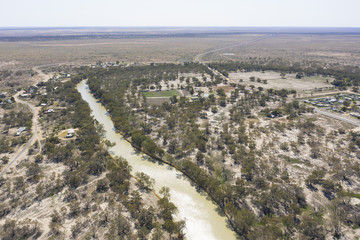 Wall Mural - The  Barwon river near the New South Wales outback town of  brewarrina.
