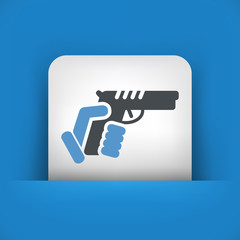 Wall Mural - Gun icon