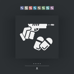 Wall Mural - Gun icon