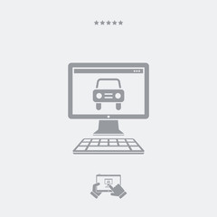 Canvas Print - Car web service icon