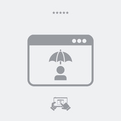 Web protection - Vector web icon