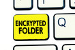 © Zofia - Text sign showing Encrypted Folder. Conceptual photo protect confidential data from attackers with access.
