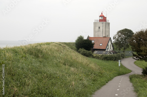 Historical light house De Ven in Oosterdijk Canvas