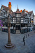 Chester Cross is the junction of the main streets in the heart of the city, Cheshire, UK