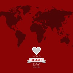 Wall Mural - world heart day design