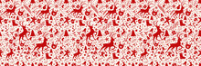 Concept Of Christmas Wallpaper With Decorations - Seamless Texture. Vector.