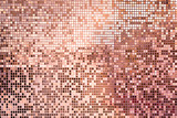 Pink rose gold square mosaic tiles for background