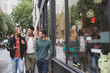 © ReeldealHD images - Group of male friends going out