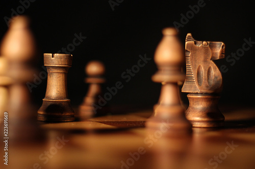 Cuadros en Lienzo Knight and Rook and a chess game