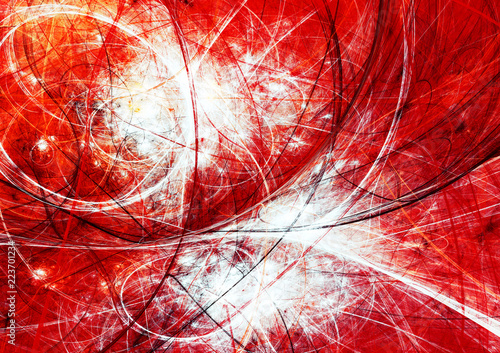Abstract red and white color motion composition. Modern bright futuristic dyn...