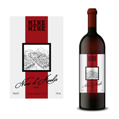 Modern Vector wine label