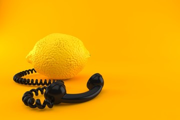 Poster - Lemon with telephone handset