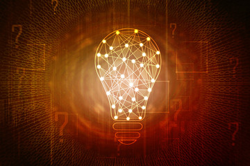 
bulb future technology, innovation background, creative idea concept 