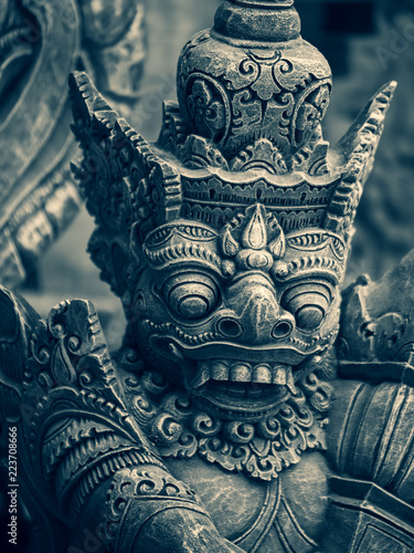 Fotomural Traditional stone statues depicting demons in Bali,Indonesia