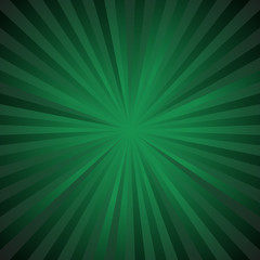 Wall Mural - Dark green ray burst background - abstract gradient vector design from radial stripes