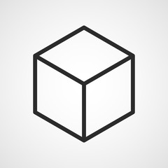 Wall Mural - cube icon. vector illustration