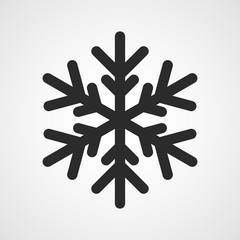 Wall Mural - Snowflake flat icon. Vector illustration.