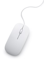 Top View Of White Computer Mouse