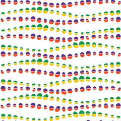 Sticker - Seamless wave drops pattern background. Vector texture