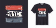 © rikkyal - New York City stylish t-shirt and apparel abstract design