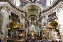 The Interior Of St. Peter's Church, Vienna, Austria.