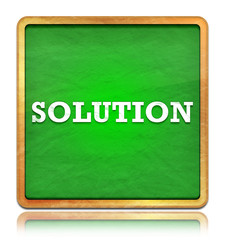 Wall Mural - Solution green chalkboard square button