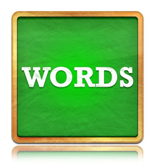 Poster - Words green chalkboard square button