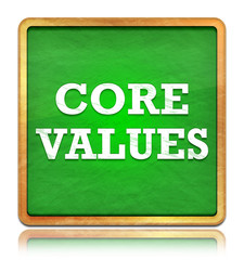 Poster - Core Values green chalkboard square button