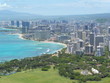 Nahaufnahme: Aussicht vom Diamond Head auf Waikiki Beach