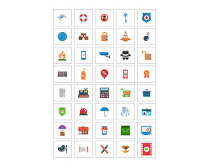 Canvas Print - variation mixed symbol image vector icon logo symbol set