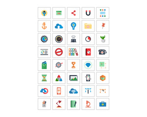 Canvas Print - variation mixed minimalist design image vector icon logo symbol set