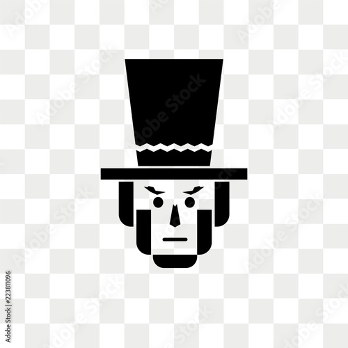 Fotografia Lincoln vector icon isolated on transparent background, Lincoln logo design